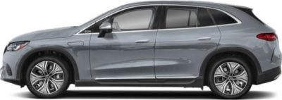 Side profile of sleek modern electric SUV with prominent wheel design