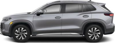 Side profile of a modern SUV with alloy wheels and aerodynamic design