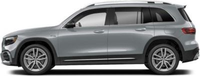 Silver modern luxury SUV side profile with sleek design lines