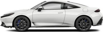 Sleek aerodynamic coupe with black alloy wheels and streamlined side profile