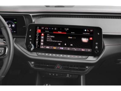 Modern touchscreen infotainment system with radio and media controls