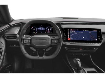Digital dashboard and infotainment system inside modern car interior