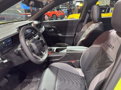 Modern interior with digital dashboard and premium seats