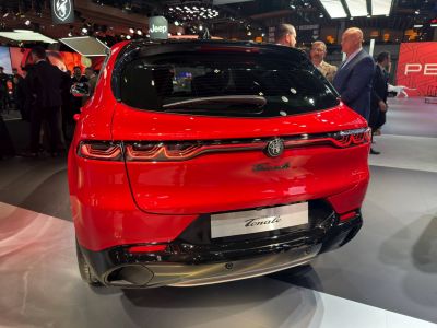 Rear view with sleek taillights and sporty bumper design