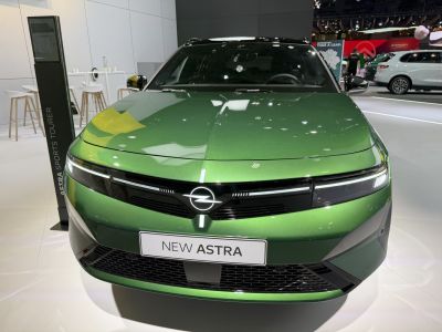 Front view with LED headlights and modern grille design