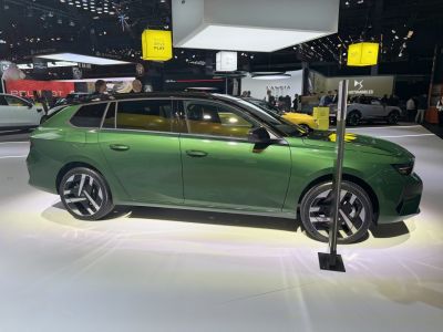 Green metallic estate with unique alloy wheels and sharp profile