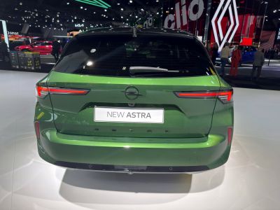 Rear view of facelifted hatchback with LED tail lights