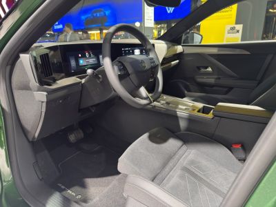 Digital dashboard and multifunction steering wheel in modern car interior