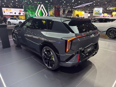 Rear view with sharp LED tail lights and sporty alloy wheels