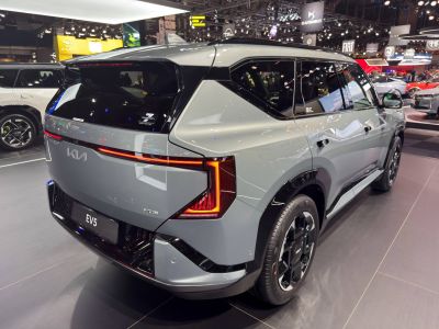 Modern electric SUV rear and side profile with distinct taillights