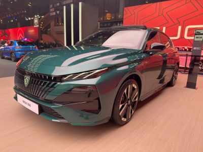 Modern front design with sharp LED headlights and distinctive grille