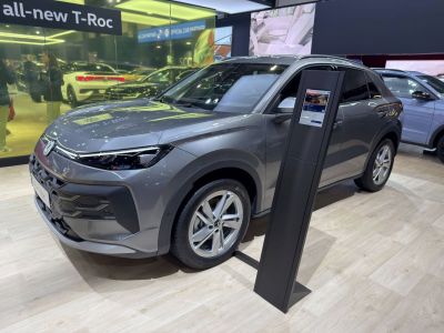 Modern front fascia and alloy wheels of a compact SUV