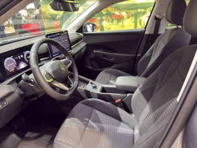Digital cockpit and ergonomic fabric seats interior