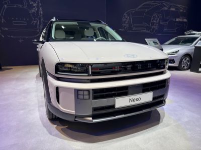 Bold front fascia with sleek headlights and advanced grille design