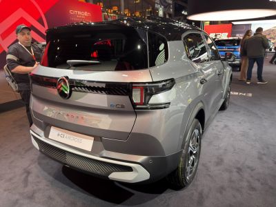 Rear view with LED tail lights and modern bumper design