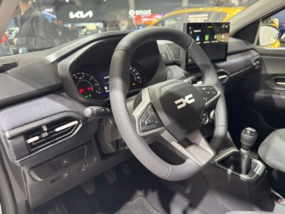Modern steering wheel and digital dashboard display