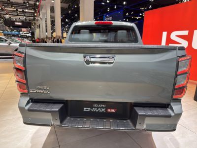 Rear tailgate and taillights of a modern double cab pickup truck