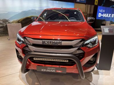 Front view with bull bar and LED headlights