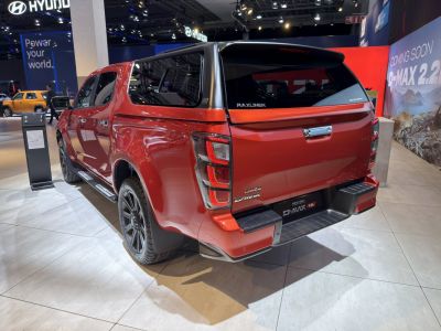 Rear view showing taillights and canopy of a modern double cab pickup