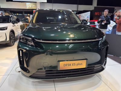 Sleek front with modern grille and LED headlights