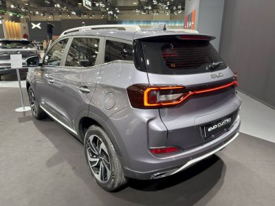 Rear view of SUV with LED taillights and sleek modern styling