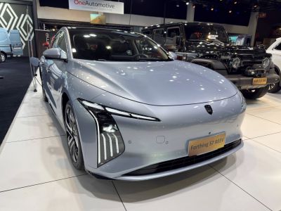 Sharp front design with unique LED headlights and smooth hood.