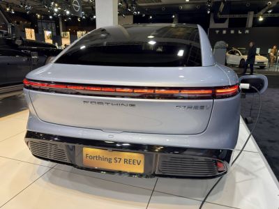 Rear profile with continuous LED taillight and visible charging port