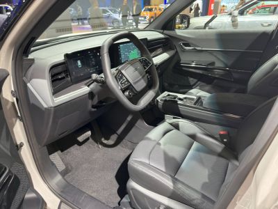 Digital dashboard and multifunction steering wheel inside modern vehicle interior