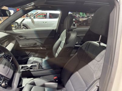 Premium car interior with detailed stitching and ergonomic seats