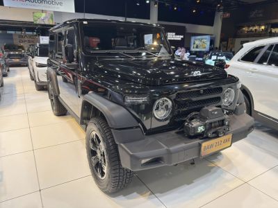Off-road SUV with LED round headlights and front winch
