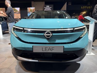 Front view with LED headlights and modern grille design
