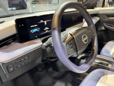 Modern digital dashboard with multifunction steering wheel