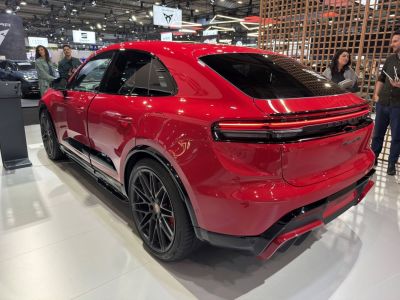 Sleek rear design with continuous LED taillight and black accents