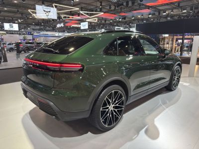 Sleek rear profile with continuous LED taillight and intricate alloy wheels