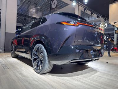 Sleek rear design with LED tail lights and modern alloy wheels