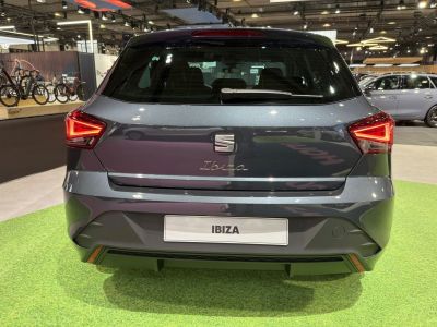 Rear view with updated taillights and bumper of a modern hatchback