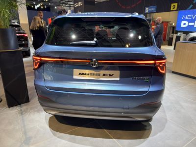 Rear view with LED taillight strip and modern design