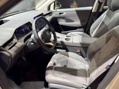 Digital dashboard and modern steering wheel with luxury seats