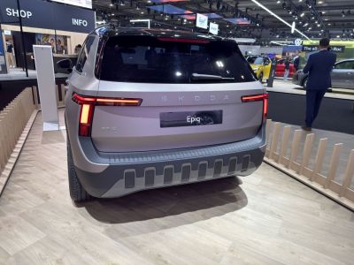 Rear view showing horizontal and vertical LED tail lights