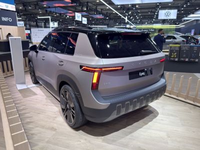 Rear view showing distinct taillights and sleek SUV exterior styling.