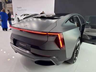 Sleek rear design with LED tail lights and aerodynamics