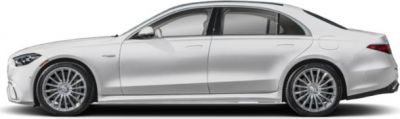 Sleek side profile of a luxury sedan with elegant design and premium wheels
