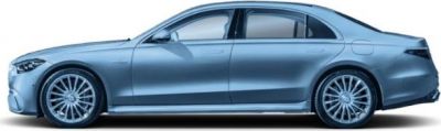 Sleek luxury sedan side profile with modern alloy wheels