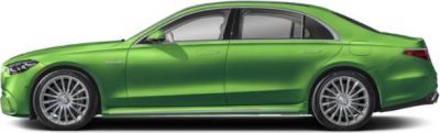 Sleek sedan side profile with multi-spoke alloy wheels