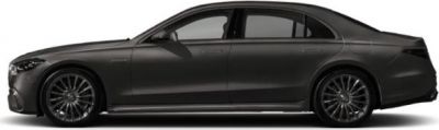 Sleek black luxury sedan with multi-spoke alloy wheels