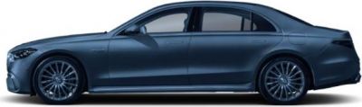 Side profile of a luxury modern sedan with alloy wheels