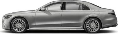 sleek luxury sedan side profile with aerodynamic body and modern wheels