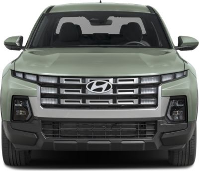 Front grille and headlight layout of a modern pickup truck