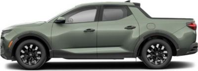 Side profile view with black alloy wheels and modern design