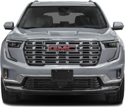 Front grille with GMC badge and LED headlights on a modern SUV.